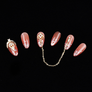 Boîte de faux ongles en gel, forme stiletto, taille moyenne, effilés, style French, couvrance totale, pour extension à presser, kit d'outils artificiels pour manucure de salon - Product Image 2