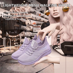 Chaussures de marche légères pour femmes avec semelle amortissante, lacets, tige en mesh, baskets de fitness, de gym et de tennis, vert émeraude, printemps été - Product Image 2