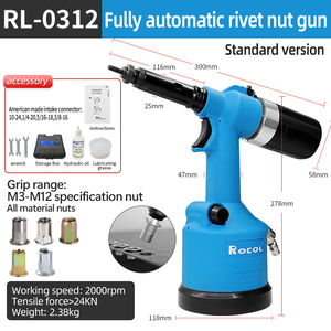 Pistola de Rebitagem Pneumática Automática RL-0312 Versão Padrão 2000rpm Ferramenta Pneumática de Alta Velocidade para Produção em Massa em Oficinas e Fabricação de Metais - Product Image 3
