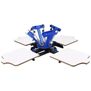 Máy In Màn Hình Phẳng Máy In Màn Hình Xoay 4 Màu 4 Trạm Cho Áo Phông - Product Image 1