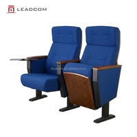 Chaise pliable pour auditorium et salle de cinéma L-A02-1 avec assise en tissu, design moderne et pieds en acier