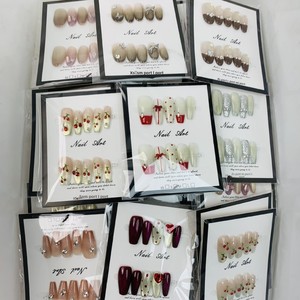 10 pièces en gros, Nouveaux produits, Ongles longs de luxe aléatoires, Amande carrée, Ongles press-on, Faux ongles 3D, Ongles œil de chat haut de gamme - Product Image 3
