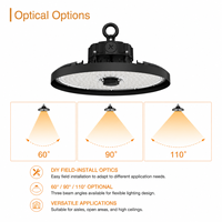 Lámpara LED High Bay UFO para Almacenes y Fábricas, 100W 120W 150W, 4000K, 200 Lm/W, Lente de PC Liteon 5050, IP65 IK08, 7 Años de Garantía
