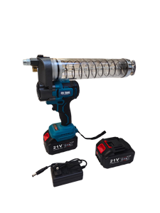 ปืนอัดจาระบีแบตเตอรี่ลิเธียม 21V มอเตอร์ไร้แปรงถ่านทองแดงแท้ กดอัดจาระบีอัตโนมัติด้วยปุ่มเดียว กระบอกเกลียวปิดผนึกป้องกันการรั่วไหลของน้ำมัน มีสินค้าในสต็อก - Product Image 1