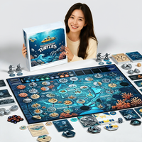 Fabricant de jeux de société pliables personnalisés en carton avec plateau de jeu imprimé en couleur, cartes, dés, jetons, pions et accessoires