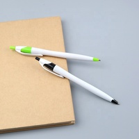 Stylo à bille en plastique de couleur blanche et noire, bon marché