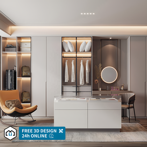 आधुनिक न्यूनतम बेडरूम फर्नीचर सेट कपड़े अलमारी कैबिनेट - Product Image 2