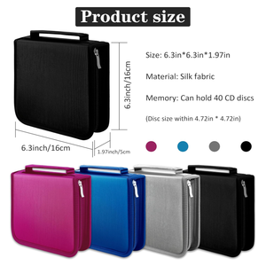 Organisateur de rangement <span class=keywords><strong>pour</strong></span> <span class=keywords><strong>DVD</strong></span> et CD personnalisé avec visière, capacité de 128, design pliable <span class=keywords><strong>pour</strong></span> voitures, maisons, bureaux et voyages - Product Image 5