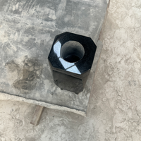 Vase en pierre de granit noir sculpté à la main, rond ou carré, pour cimetière, pierre tombale, décoration extérieure - Vente en gros