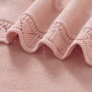 Manta de bebé Mimimxiong transpirable de punto calado 100% algodón, diseño de malla suave para <span class=keywords><strong>cuna</strong></span> y cochecito, ideal para verano - Product Image 2