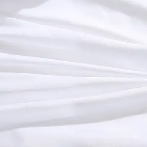 100% Cotton All White 3cm Stripe Hotel Linen Bedding Sets Bed Fitted Flat Sheet/Duvet Cover/Pillow Cases Set