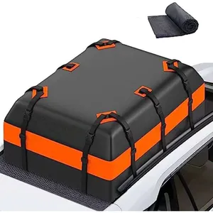 21 Waterproof Roof Bag Top Luggage Storage Carriers Bag For Any Car With/Without Rack Cross Bar