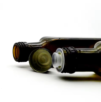 Bouteilles en verre d'huile d'olive Dorica en gros 250ml/500ml/750ml/1L carrées vertes et ambrées transparentes pour huile de cuisson