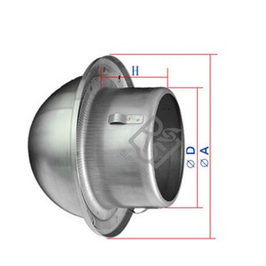 <strong>HVAC</strong> <strong>Tools</strong> Half Face Round Stainless Steel <strong>HVAC</strong> Ventilation Wall Mounted Duct Air Conditioning Insects Prevent Vent Cap - Product Image 2