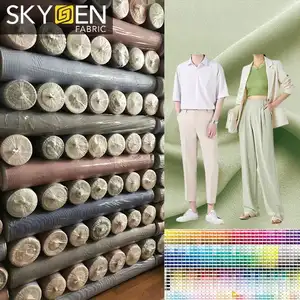 Tecido de tafetá de poliéster liso elastano elastano costela dobby poliéster/tecido de algodão sarja jacquard 100% tecido de poliéster