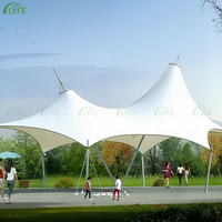 Auvent en membrane tendue PVDF Lyfe Modern pour aire de loisirs extérieure, abri de jardin et garage, forme personnalisée, protection solaire
