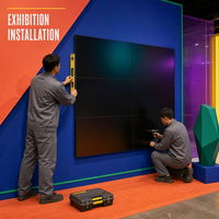 Mur vidéo LCD industriel 49 pouces, cadre de 0,88 mm, écran de jonction 24/7, panneau IPS, luminosité 700 cd/m² pour centre de commande énergétique