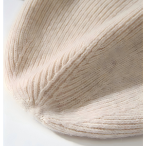 Custom Designer Beanie OEM ODM Luxury Merino Wool Ribbed Men's Beanie Women Winter <b>Hat</b> Knitted Beanies with Custom Logo - Product Image 4