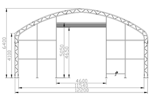 Tente GS en tissu de bois traité naturel pour abri de stockage à cadre métallique robuste pour entrepôt et bâtiment de stockage - Product Image 6
