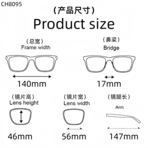 Lunettes de vue multifocales transparentes pour hommes, monture polygonale de luxe, nouveauté de Noël, verres de lecture - Product Image 6