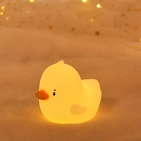 Nouvelle arrivée, lampe de nuit en forme de canard, jouet en silicone, lampe LED rechargeable par USB, lampe de nuit portable pour bébé