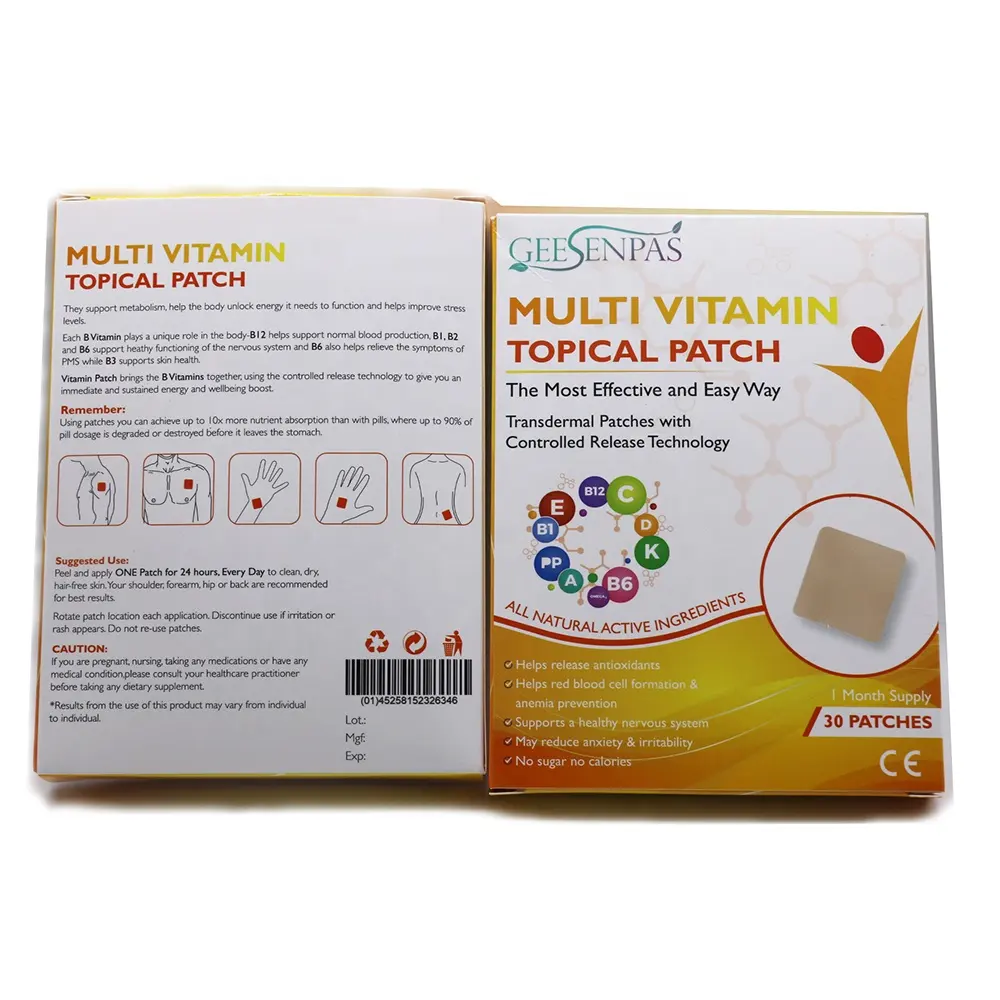 Health Care Products Energy Multi Vitamin Topical Patch Transdermal Patch