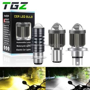 Đèn pha xe máy TGZ H6/BA20D trắng vàng 3570 H4 mắt cá thiết kế kiểu đại bác nhỏ bằng thép P15D Led 3570 đèn pha chiếu điểm - Product Image 1