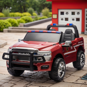 รถดับเพลิงนั่งบนรถ<span class=keywords><strong>แรม</strong></span>3500ทรงพลังพร้อมรีโมต2.4G แดชบอร์ดได้รับใบอนุญาตสำหรับเด็ก - Product Image 1