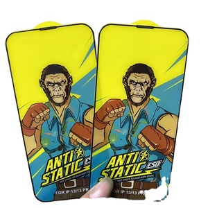 Protector de Pantalla de Vidrio Templado Transparente de Alta Resistencia 9H con Borde Curvo Grande Antiestático ESD King Kong <span class=keywords><strong>Gorilla</strong></span> para <span class=keywords><strong>iPhone</strong></span> 16 15 14 13 Pro - Product Image 1