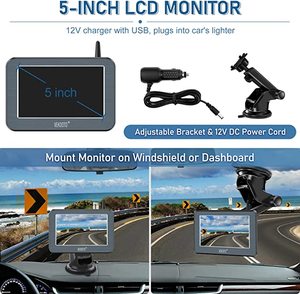 Năng lượng mặt trời Powered đảo ngược máy ảnh xe tải sao lưu xe đảo ngược Viện trợ không dây Hệ thống camera an ninh <span class=keywords><strong>5</strong></span> inch 7 inch màn hình cảm ứng màn hình - Product Image 6