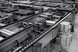 Celda transportadora integrada para piezas con transferencia <span class=keywords><strong>de</strong></span> paletas <span class=keywords><strong>de</strong></span> doble riel y enrutamiento curvo para automatización <span class=keywords><strong>de</strong></span> ensamblaje y prueba - Product Image 5