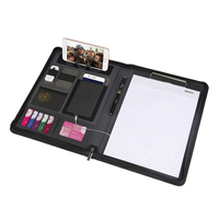 Regalos Personalizados, Bloc de Notas con Carga Inalámbrica, Carpeta Multifuncional de Cuero PU con Banco de Energía y Memoria USB