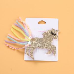 B.PHNE alla moda Cartoon forcine <span class=keywords><strong>accessori</strong></span> per capelli per bambini simpatici Glitter animali <span class=keywords><strong>unicorno</strong></span> per capelli per bambini - Product Image 2