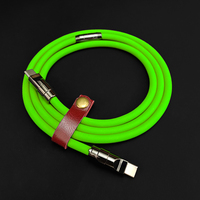 Cable de Carga Rápida USB C a C de 240W, Cable USB C de Silicona Líquida Dorado, Transferencia de Datos de 480Mbps, Cable de Carga Rápida para iPhone 18