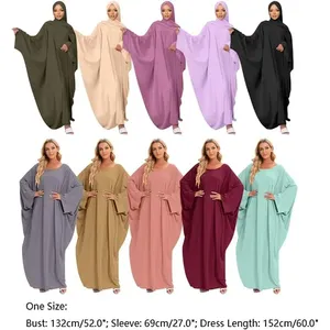 Robe musulmane pour femmes, kaftan pakistanais, abaya, robe + hijab, vêtements <span class=keywords><strong>de</strong></span> prière islamiques arabes, tenues <span class=keywords><strong>de</strong></span> Dubaï, OEM/personnalisé - Product Image 6