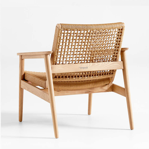 Sedia da Pranzo con Braccioli in Rattan per Esterni, Arredamento da Giardino alla Moda, <span class=keywords><strong>Sedie</strong></span> in Teak per Villa e <span class=keywords><strong>Cucina</strong></span> - Product Image 3