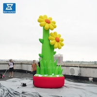 Fleurs gonflables géantes Fleurs publicitaires gonflables sur pied avec éclairage LED pour la scène de mariage