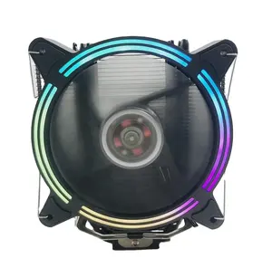 120mm 12v 4pin pwm cpu rgb cooler with black coating heatpipe 200w TDP