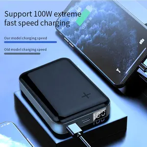 Hotriple J4 Hot Selling Portable 10000mAh PD20W Super Fast Charging Power Bank With Digital Power Display And Dual Type C Port