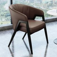Chaise en bois massif moderne haut de gamme avec dossier, assise en tissu cuir souple, robuste et durable, pour restaurant, noir et blanc