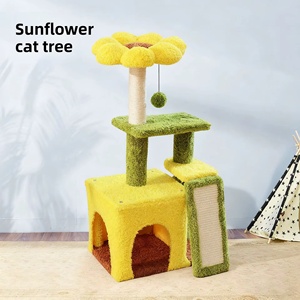 Árbol para Gatos de Grado E0 con Poste Rascador de Sisal Natural, Condominio Acogedor, Percha Estable, OEM, Personalizado, Venta al por Mayor - Product Image 1