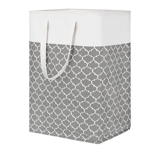 <b>Basket</b> Modern Striped Gray <b>Foldable</b> Sorting <b>Basket</b> Multifunction Wholesale Dirty Clothes Storage <b>Basket</b> - Product Image 1