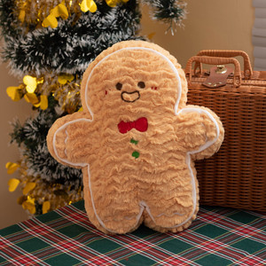 Custom Gingerbread Man Plush Toy - OEM/ODM Customizable Stuffed Doll , Personalized Festive Plush for Holiday <strong>Gifts</strong> &amp; Decor - Product Image 2