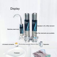 Purificateur d'eau pour robinet de cuisine domestique, cylindre à 7 couches, purificateur d'eau en acier inoxydable, sans électricité, OEM