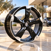 Jantes en alliage d'aluminium personnalisées 5x112, roues de voiture noires brillantes, jantes de voiture pour Audi Q5 A4 A6 A7, pièces détachées