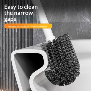 Ensemble de <span class=keywords><strong>brosse</strong></span> de toilette murale 3-en-1 White Swan, <span class=keywords><strong>brosse</strong></span> de nettoyage de toilettes sans angle mort pour la maison - Product Image 3