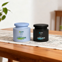 Pot en plastique HDPE pour crème pour les yeux, couleurs personnalisées OEM/ODM, couvercle à vis, origine Guangdong, taille personnalisable, conception de logo, impression sérigraphique