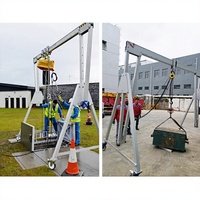 Grue portique mobile en alliage d'aluminium à assemblage rapide, portique de levage à portée réglable, palan de manutention industrielle
