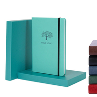 Carnet promotionnel en cuir PU avec couverture rigide, imprimé, uni, pour fournitures scolaires, avec stylo