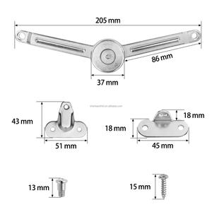 Design moderno in lega di zinco ascensore armadio porta cerniera coperchio soggiorno Hardware da <span class=keywords><strong>cucina</strong></span> tensione regolabile capacità di carico massimo 50 libbre - Product Image 6
